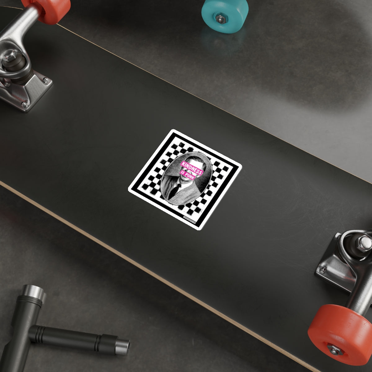 Unlikely Rebel Checkered Edition (Pink) 3" Die-Cut Sticker
