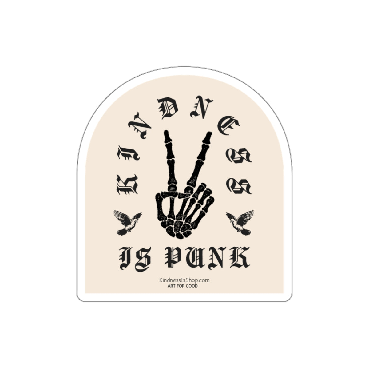 Gothic Dove - By: Favio Moreno - Die-Cut Sticker (3" & 4")