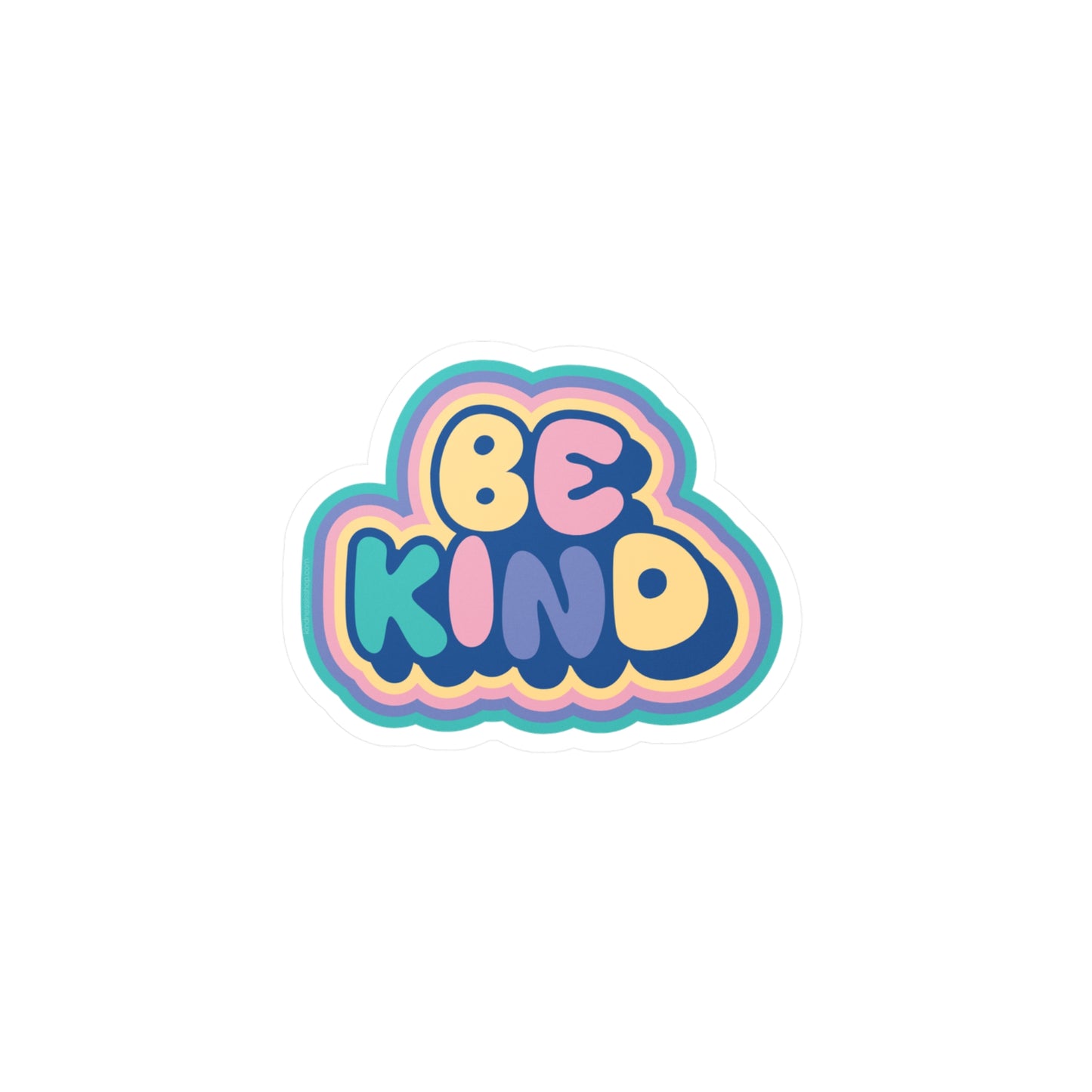 Be Kind Retro Bubble - Vinyl Decal