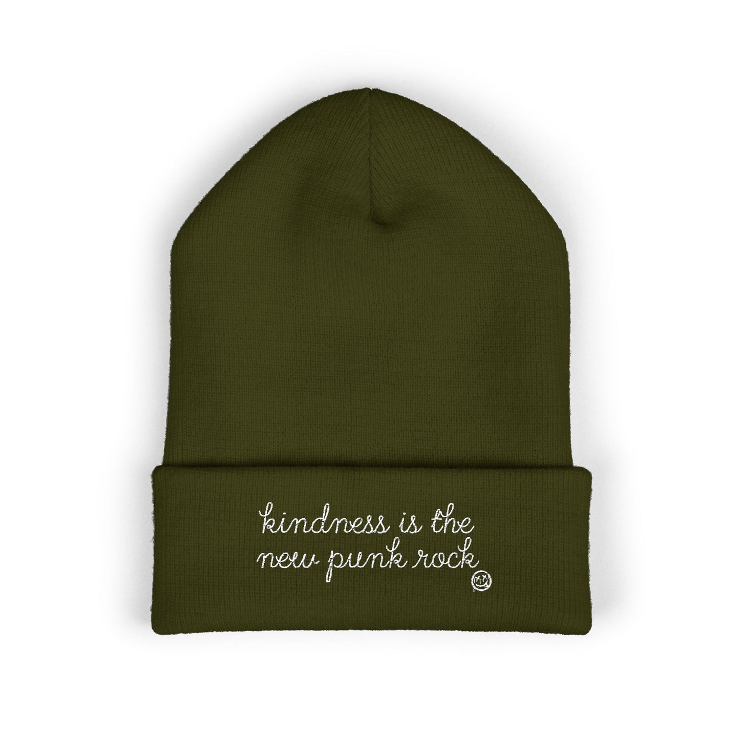 "Kindness Is The New Punk Rock" Embroidered Beanie