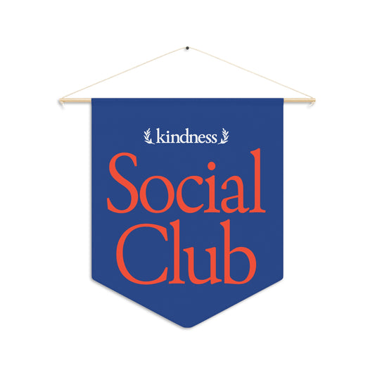 Kindness Social Club – By: Favio Moreno - Varsity Pennant Royal Blue