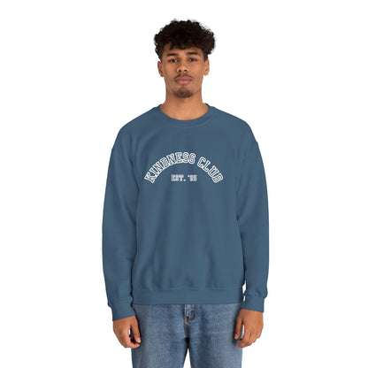 Kindness Club Varsity Embroidered Crewneck Sweatshirt