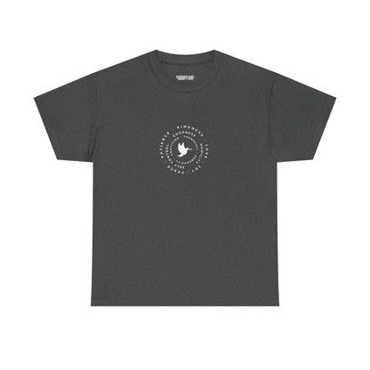 Peace Dove Circle Graphic Tee — "Be Kind To One Another"