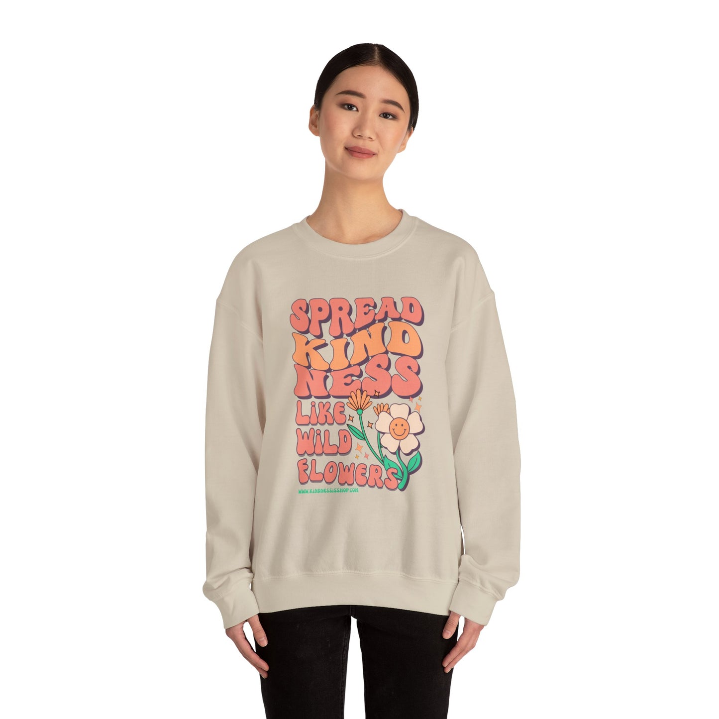 Spread Kindness Like Wildflowers Crewneck Sweatshirt