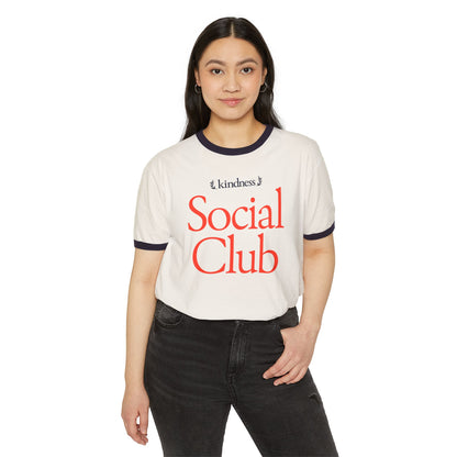 Kindness Social Club – Varsity Unisex Ringer T-Shirt