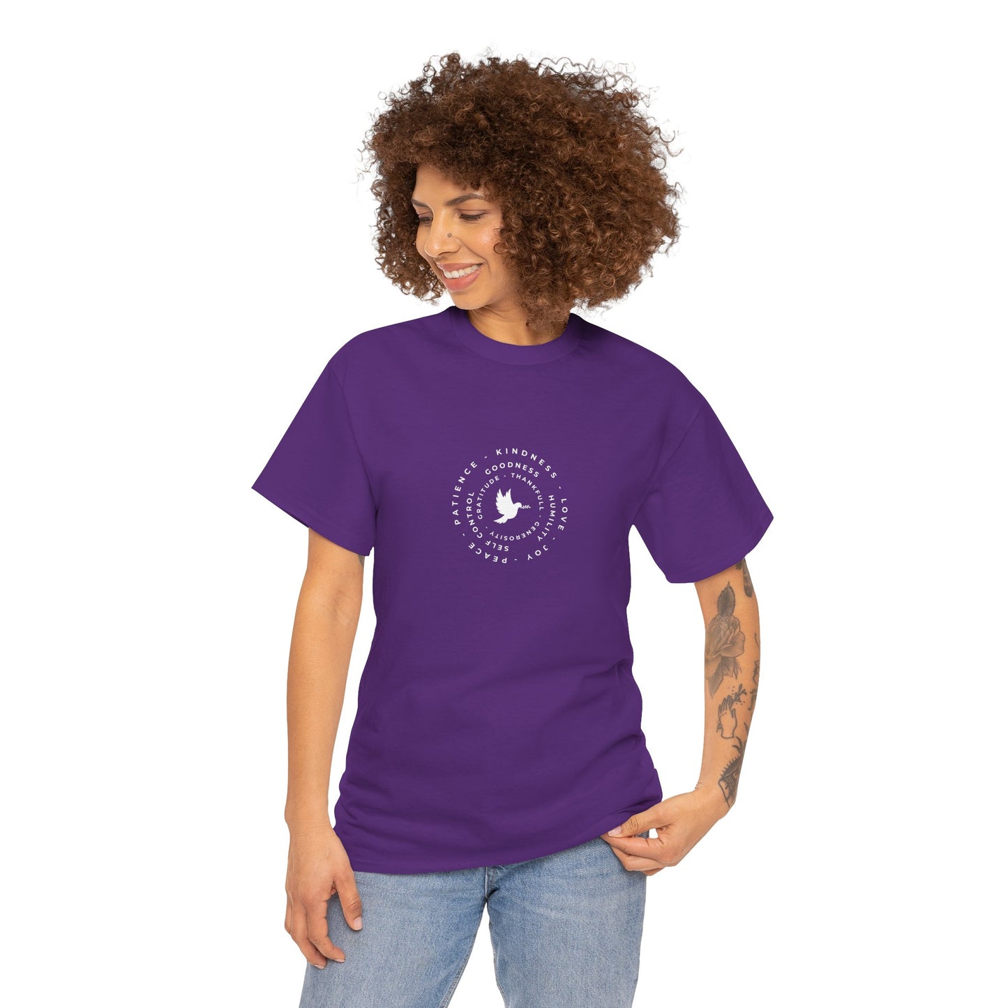 Peace Dove Circle Graphic Tee — "Be Kind To One Another"