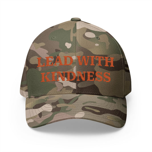 "Lead with Kindness" Embroidered Camouflage Cap