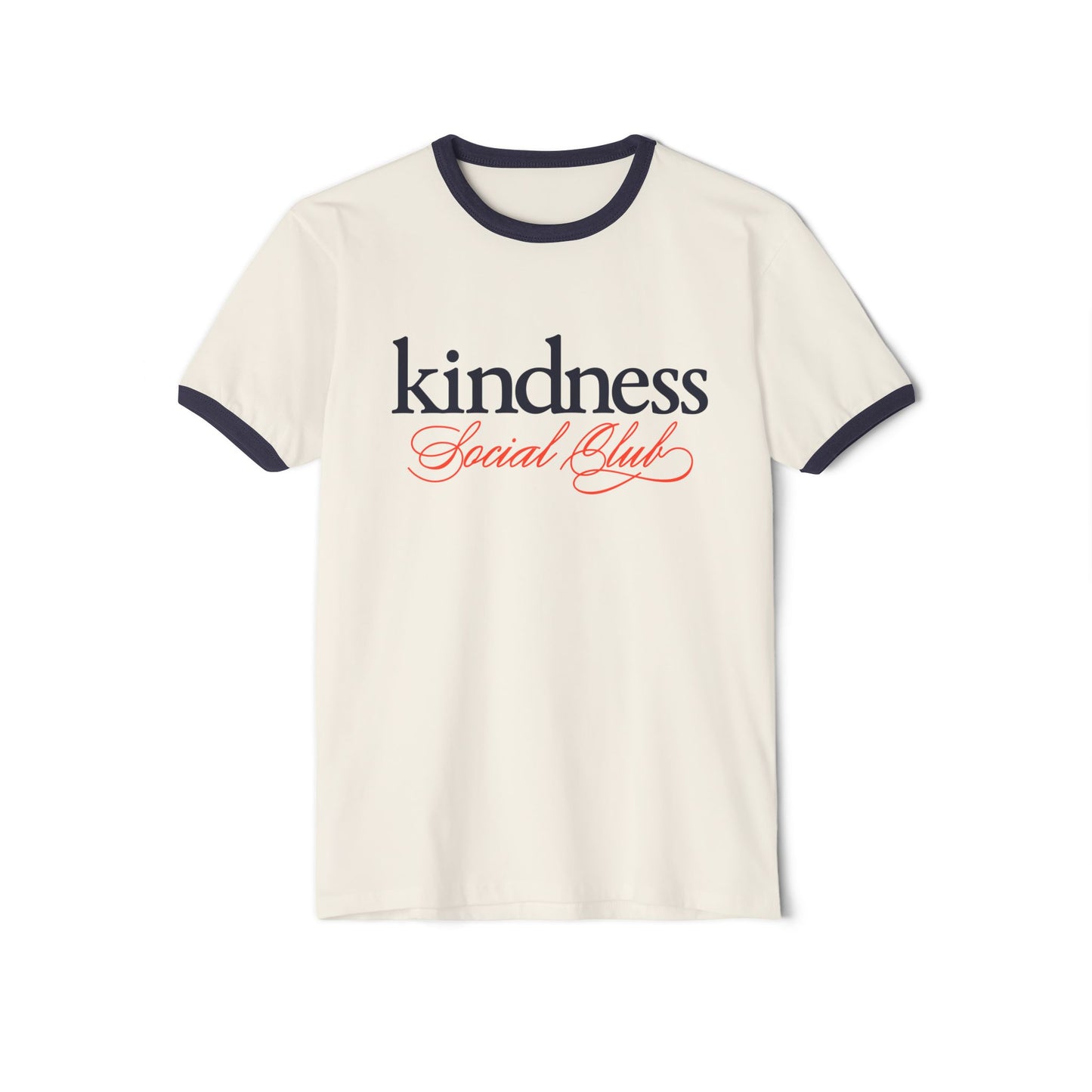 Kindness Social Club Classic Adult Unisex Ringer T-Shirt (KSC) - By: Favio Moreno
