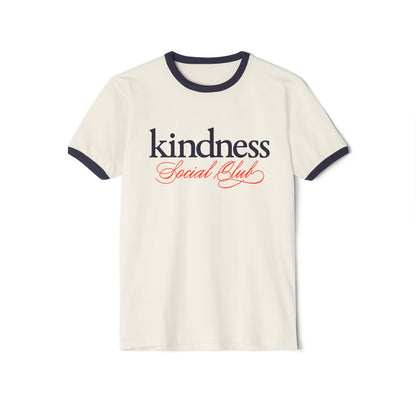 Kindness Social Club Classic Adult Unisex Ringer T-Shirt (KSC) - By: Favio Moreno