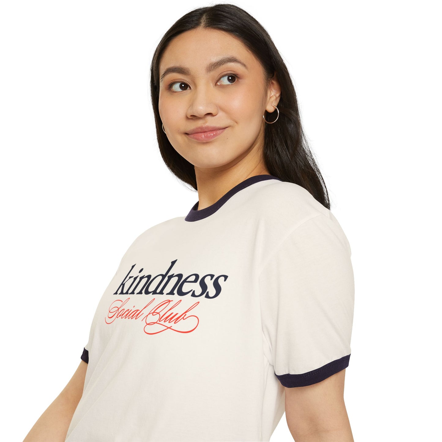Kindness Social Club Classic Adult Unisex Ringer T-Shirt (KSC) - By: Favio Moreno