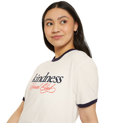 Kindness Social Club Classic Adult Unisex Ringer T-Shirt (KSC) - By: Favio Moreno