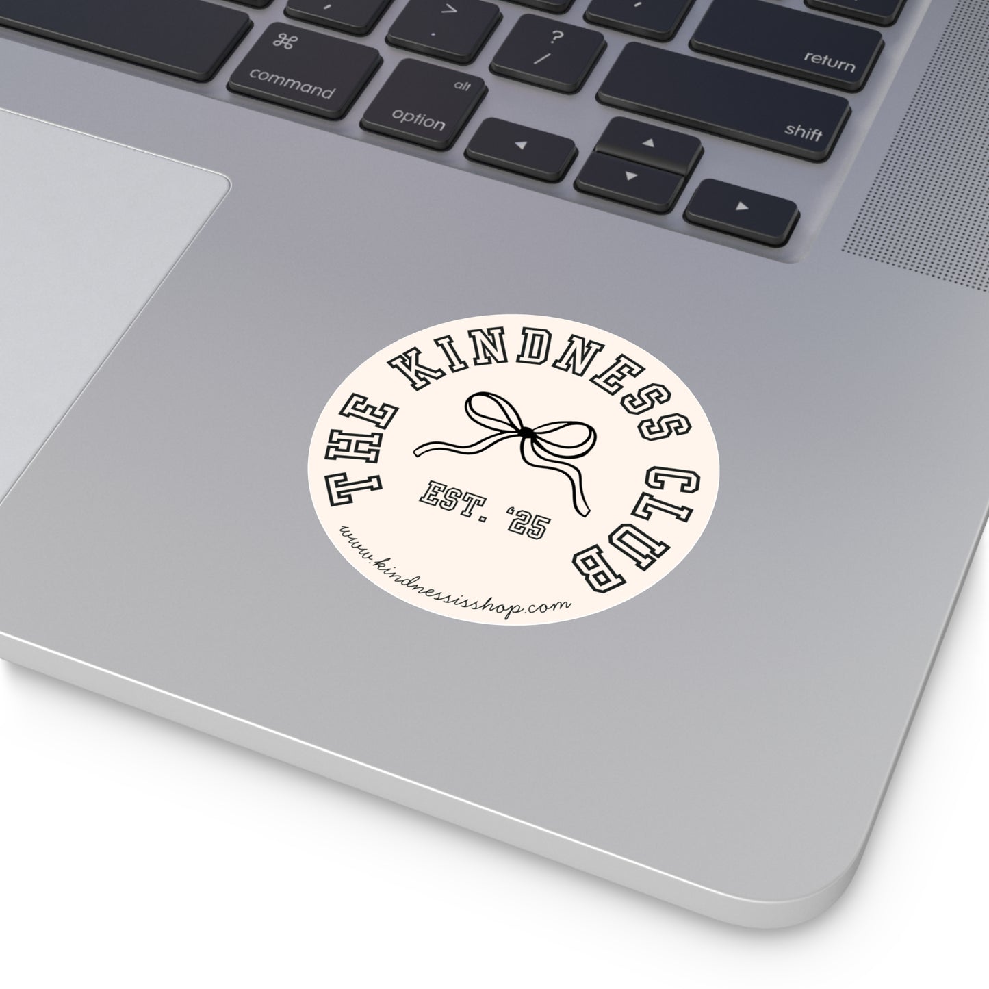 Kindness Club (Bow) Sticker — 3"x3"
