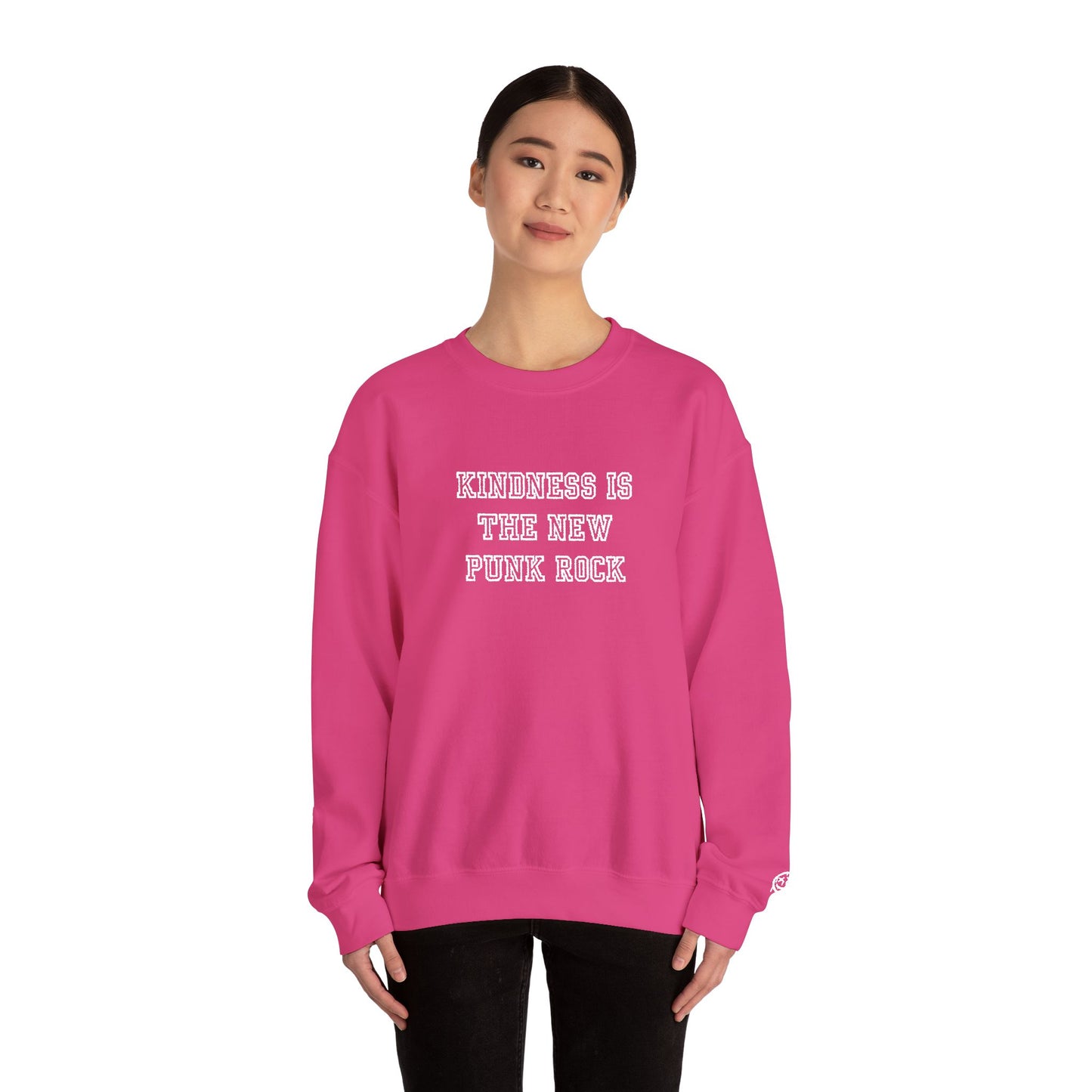 B-Side Rebel (Kindness is Punk) - Varsity Embroidered Crewneck Sweatshirt
