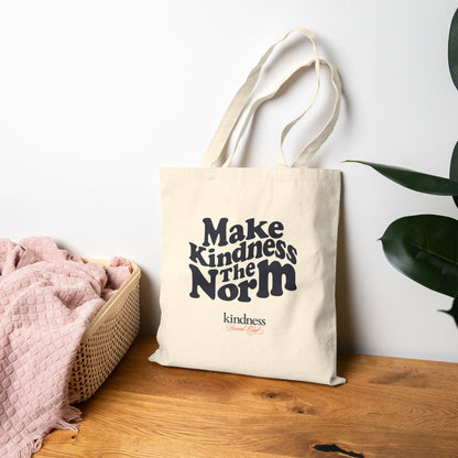 Make Kindness the Norm (Wavy, KSC) Canvas Tote - By: Favio Moreno