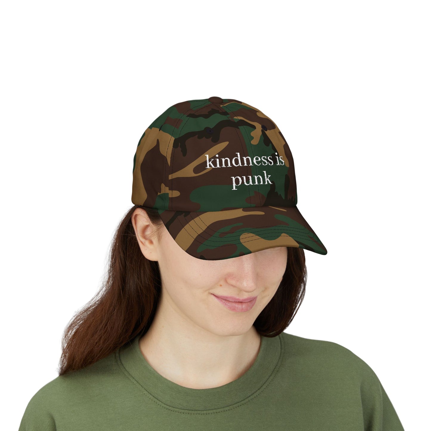 Kindness Is Punk  Embroidered Dad Cap