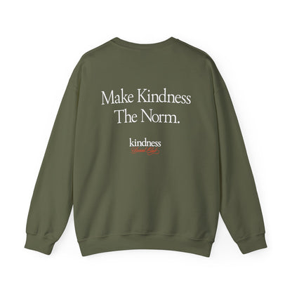 Make Kindness The Norm Unisex Crew Sweatshirt (Reg KSC Rich) - By: Favio Moreno