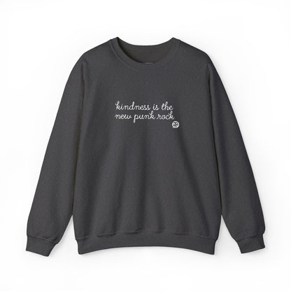 "Kindness Is The New Punk Rock" Embroidered Crewneck Sweatshirt