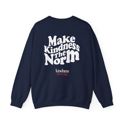 Make Kindness the Norm (Wavy) Unisex Crew Sweatshirt - By: Favio Moreno (KSC Rich)