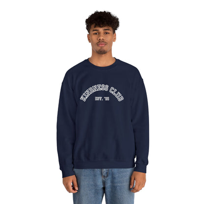 Kindness Club Varsity Embroidered Crewneck Sweatshirt