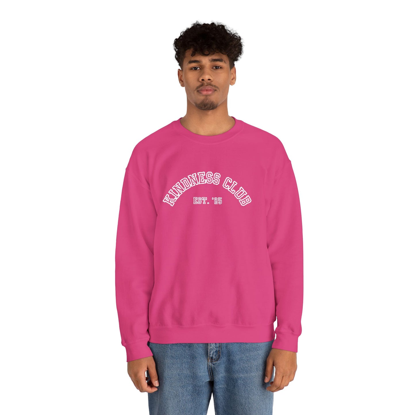 Kindness Club Varsity Embroidered Crewneck Sweatshirt