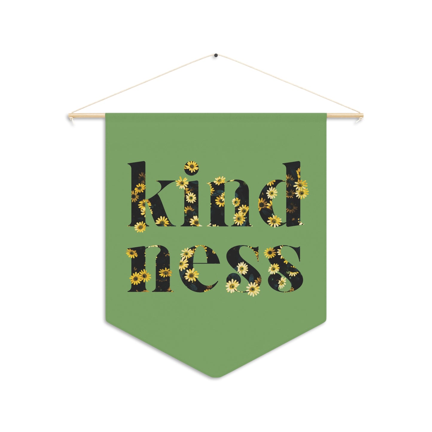 In Bloom Kindness Floral Pennant - By: AMR