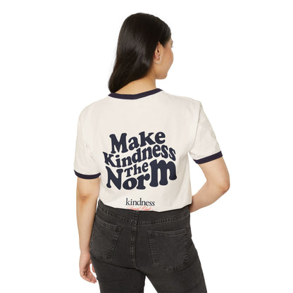 Make Kindness the Norm (Wavy) Unisex Ringer T-Shirt - By: Favio Moreno