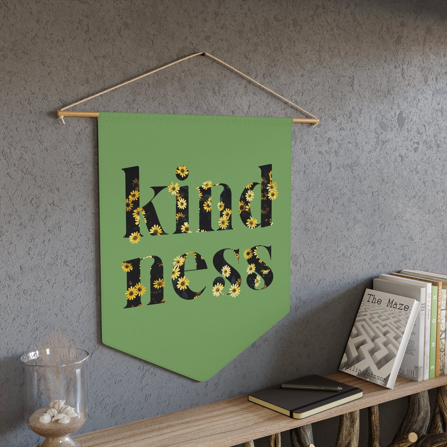 In Bloom Kindness Floral Pennant - By: AMR