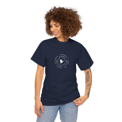 Peace Dove Circle Graphic Tee — "Be Kind To One Another"