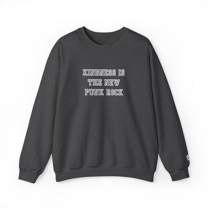 B-Side Rebel (Kindness is Punk) - Varsity Embroidered Crewneck Sweatshirt