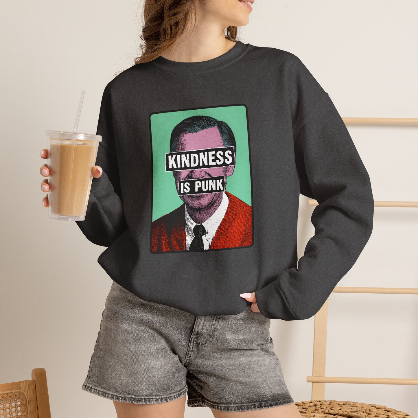 Unlikely Rebel Pop Art Edition Unisex Crew Sweatshirt (Green)
