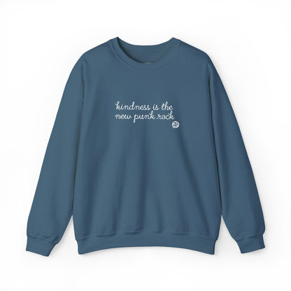 "Kindness Is The New Punk Rock" Embroidered Crewneck Sweatshirt
