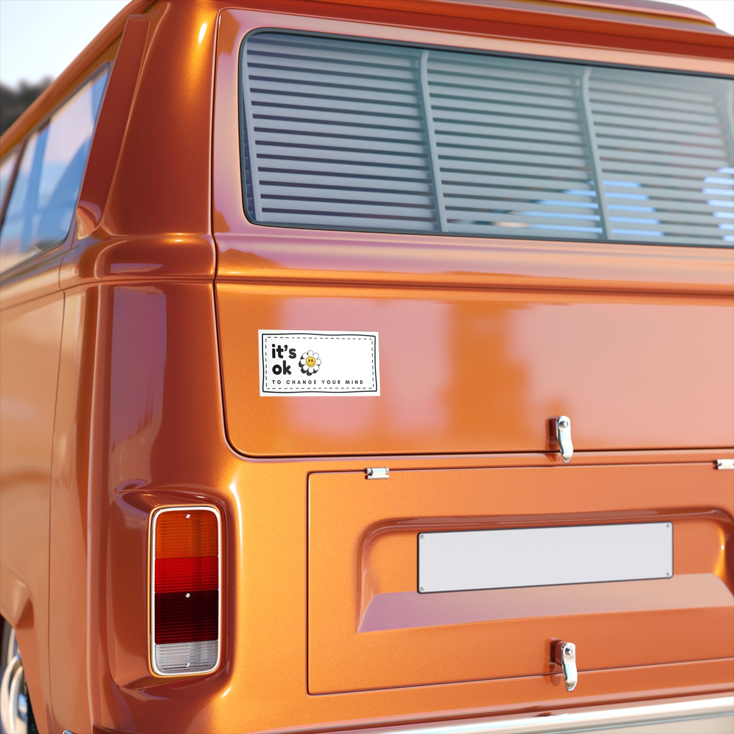 It’s OK to Change Your Mind - Bumper Sticker —  Daisy Smile Decal