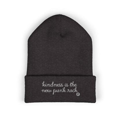 "Kindness Is The New Punk Rock" Embroidered Beanie