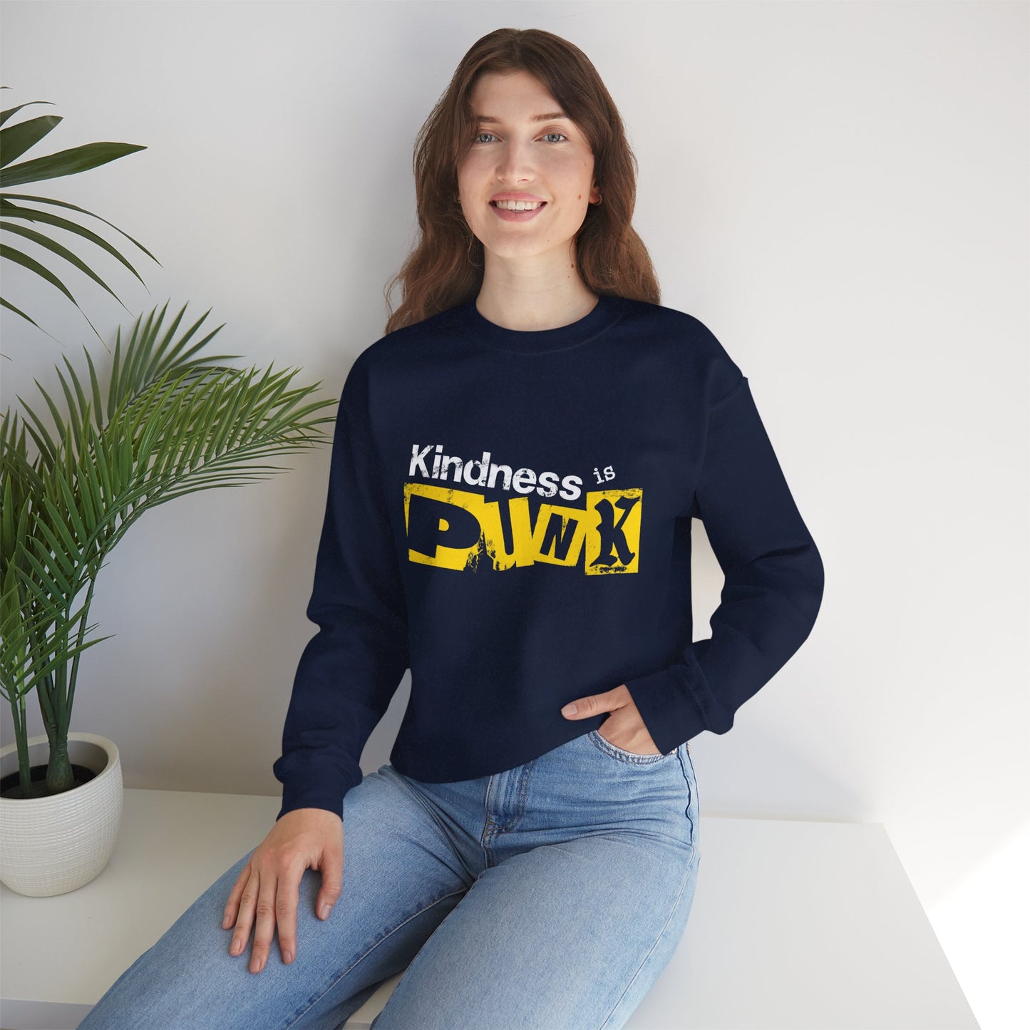 Yellow Signal Crewneck Sweatshirt by Favio Moreno