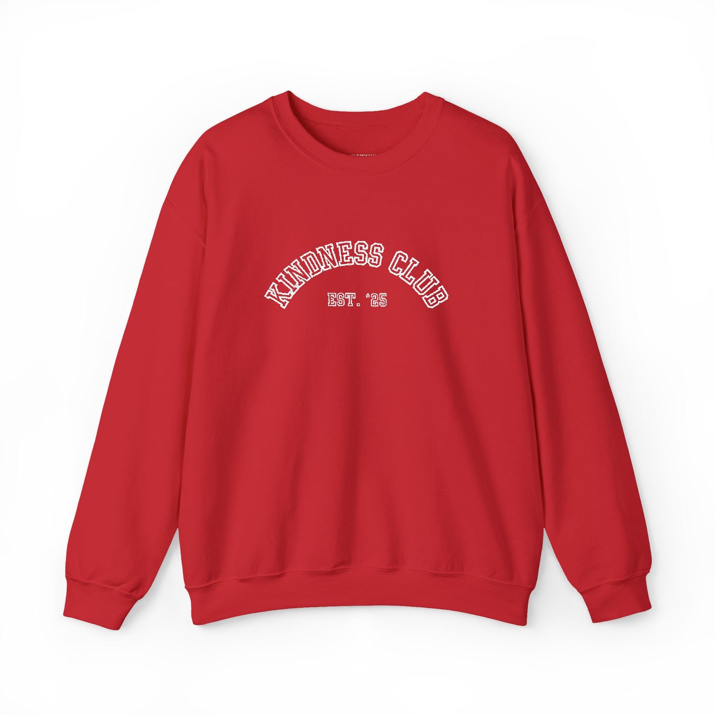 Kindness Club Varsity Embroidered Crewneck Sweatshirt