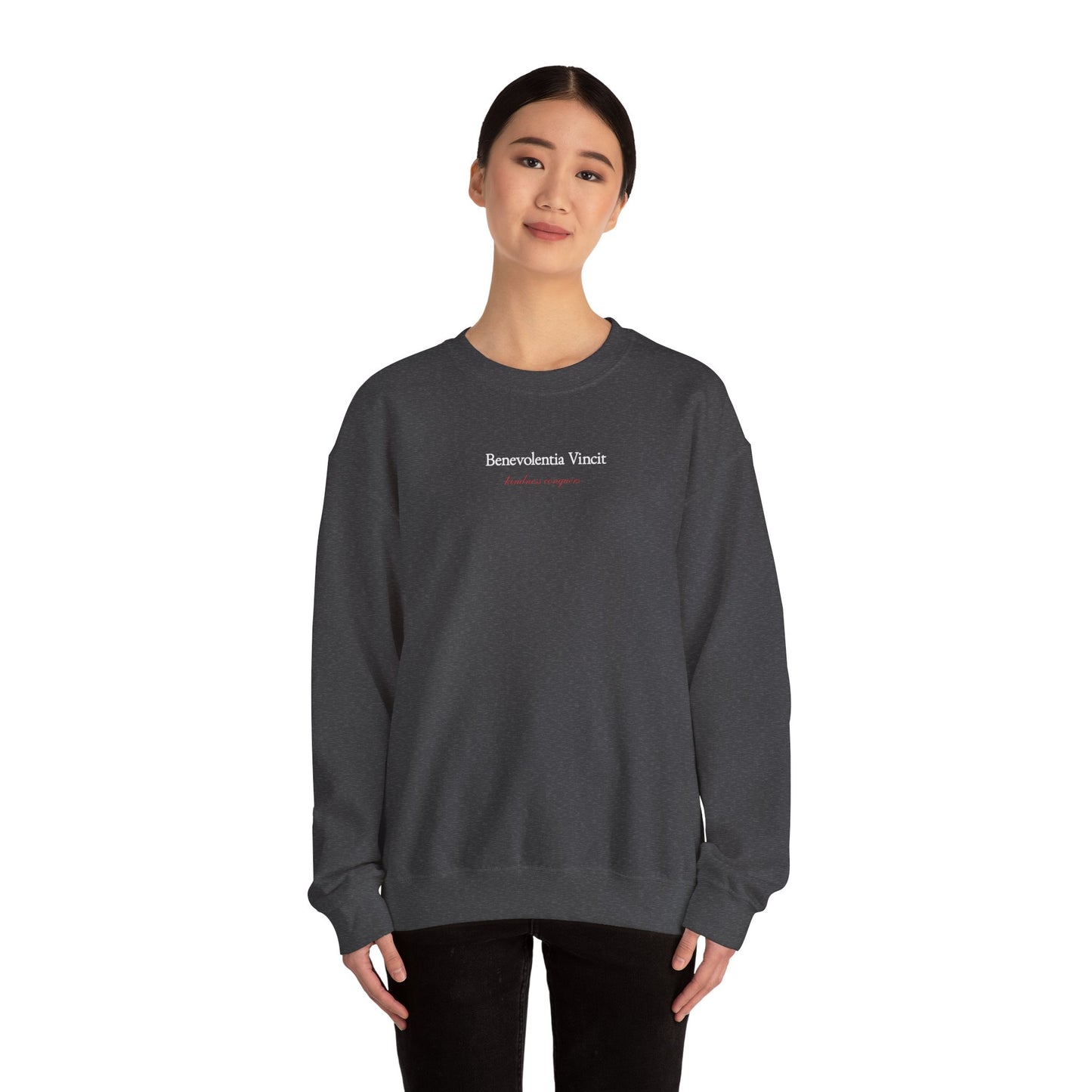 Kindness Conquers Unisex Crew Sweatshirt By: Favio Moreno (KSC Rich)