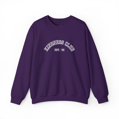 Kindness Club Varsity Embroidered Crewneck Sweatshirt