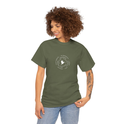 Peace Dove Circle Graphic Tee — "Be Kind To One Another"