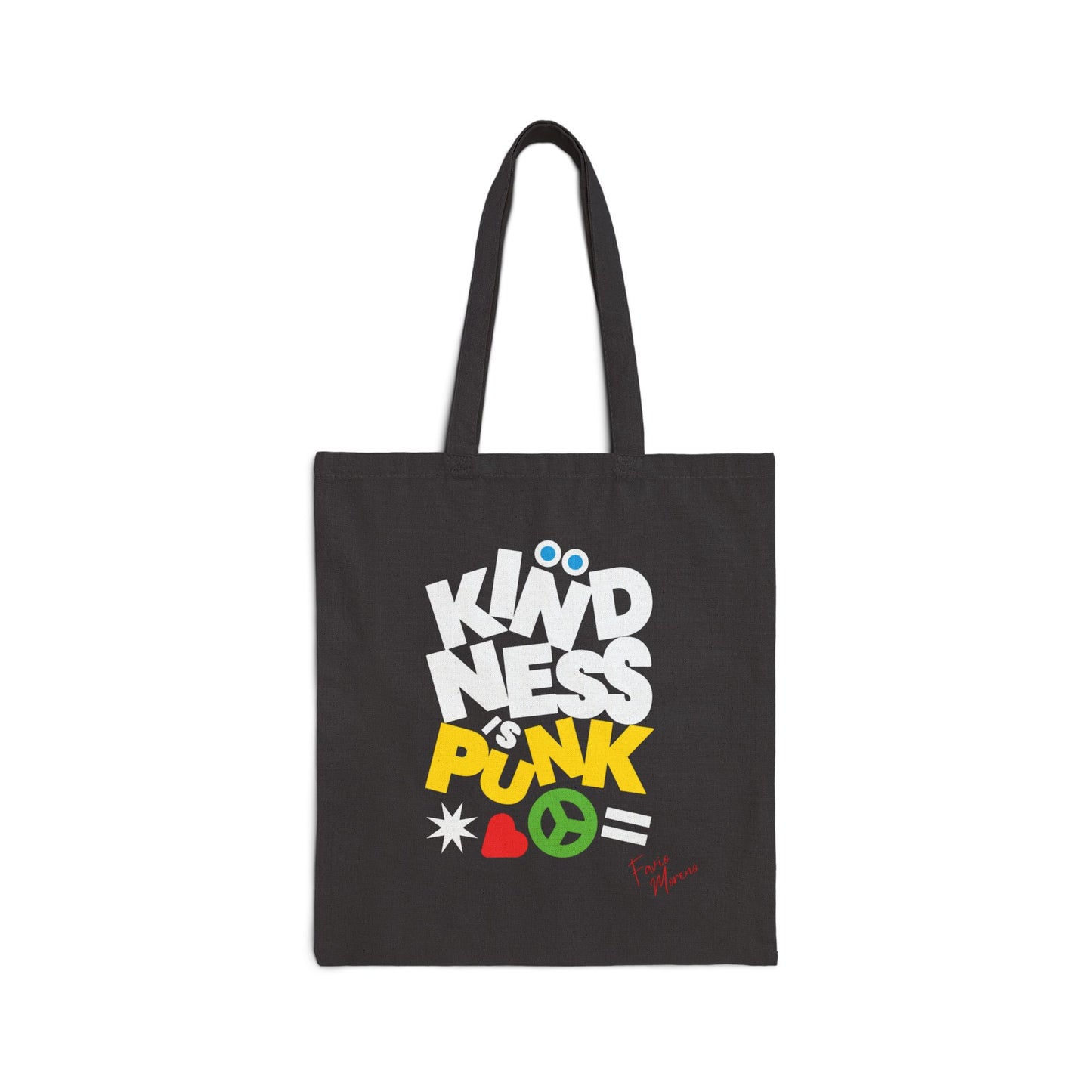 Peace. Love and Punk Cotton Canvas Tote Bag
