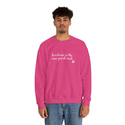 "Kindness Is The New Punk Rock" Embroidered Crewneck Sweatshirt