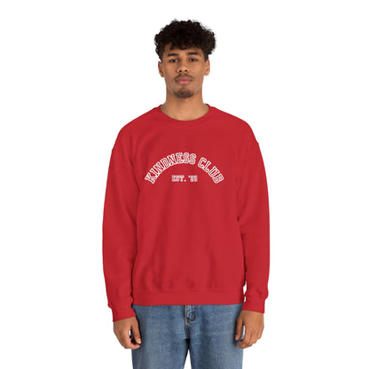 Kindness Club Varsity Embroidered Crewneck Sweatshirt