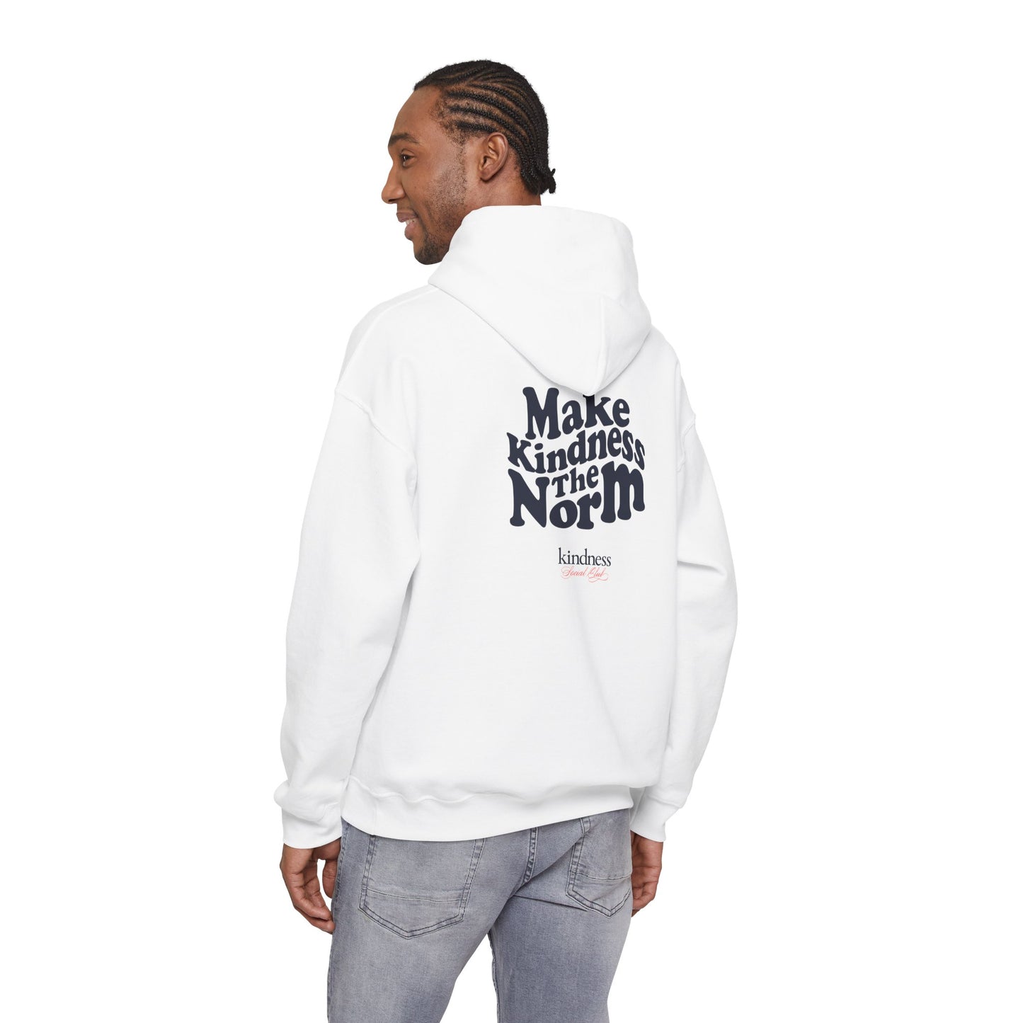 Make Kindness The Norm (Wavy) Unisex Adult Hoodie - By: Favio Moreno (KSC, Light)