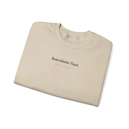 Kindness Conquers Unisex Crew Sweatshirt  - By: Favio Moreno (KSC Light)