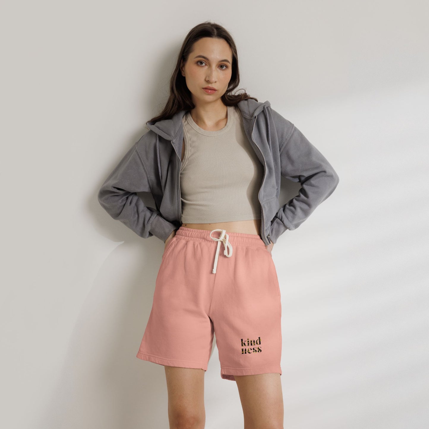 Kindness Fleece Sweat Shorts — Lightweight Garment-Dyed Lounge Shorts