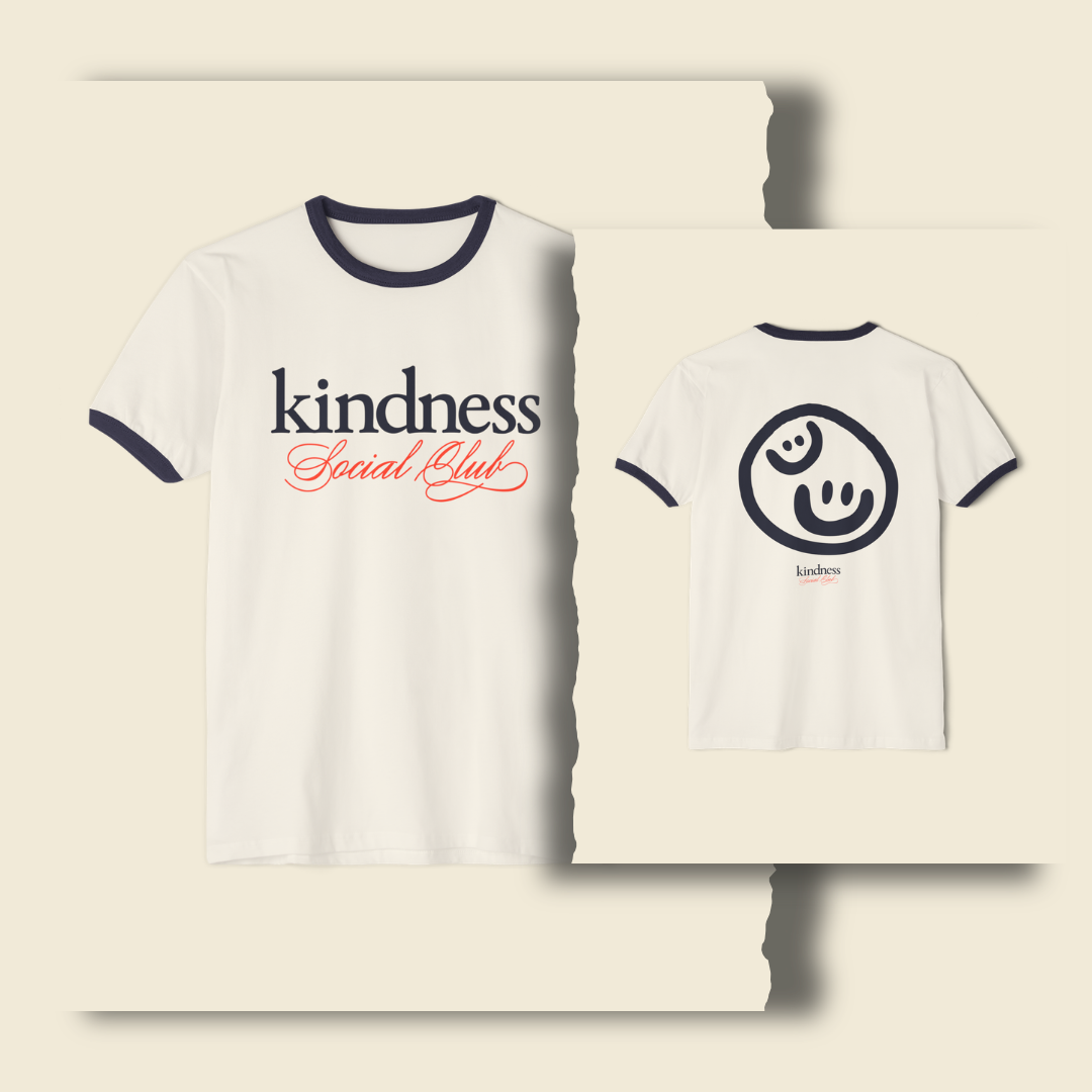 Kindness Social Club Classic Adult Unisex Ringer T-Shirt (KSC) - By: Favio Moreno