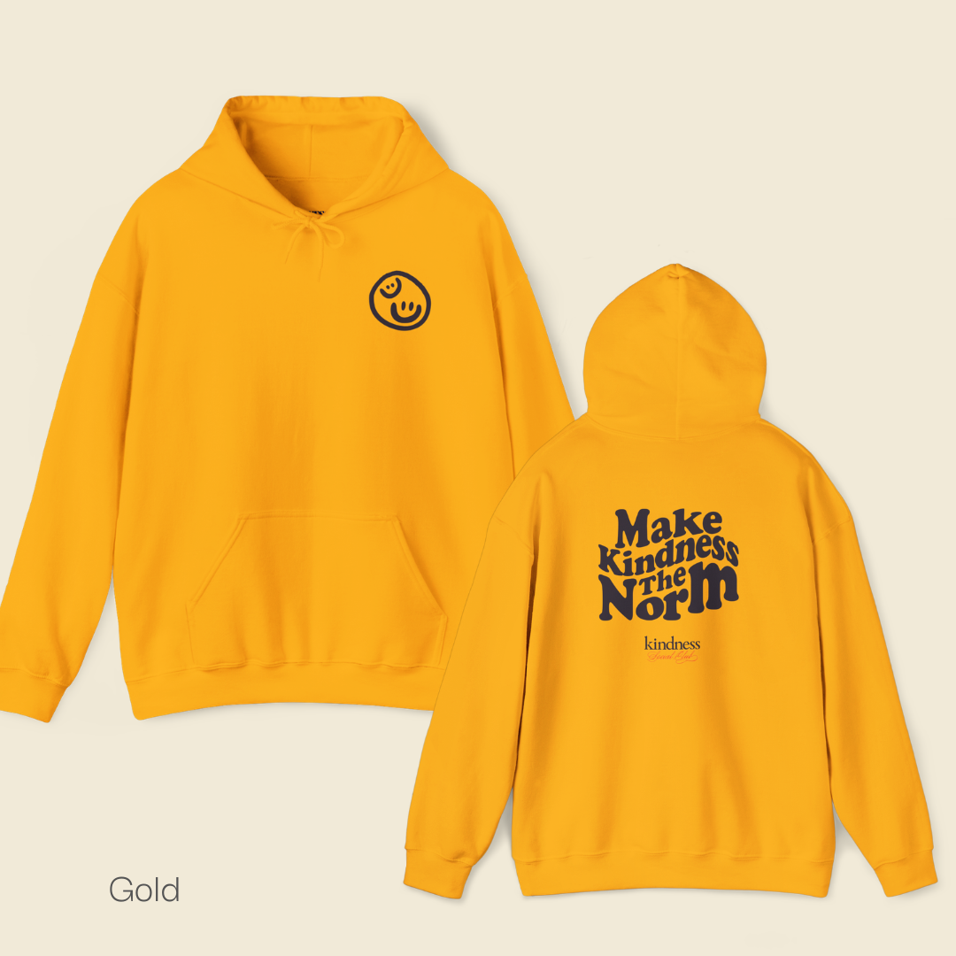Make Kindness The Norm (Wavy) Unisex Adult Hoodie - By: Favio Moreno (KSC, Light)
