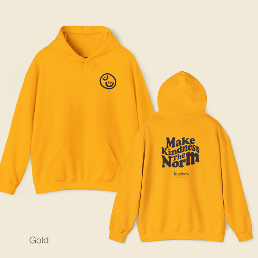 Make Kindness The Norm (Wavy) Unisex Adult Hoodie - By: Favio Moreno (KSC, Light)