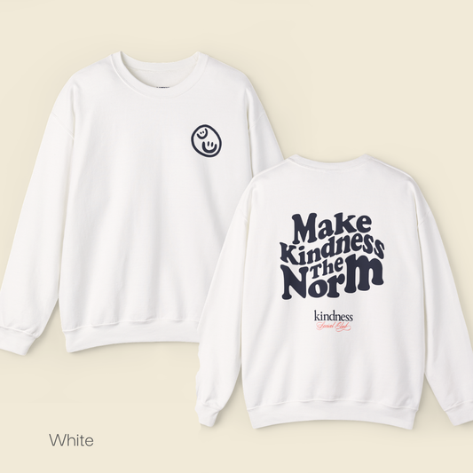 Make Kindness the Norm (Wavy)Unisex Crew Sweatshirt By: Favio Moreno (KSC Light)