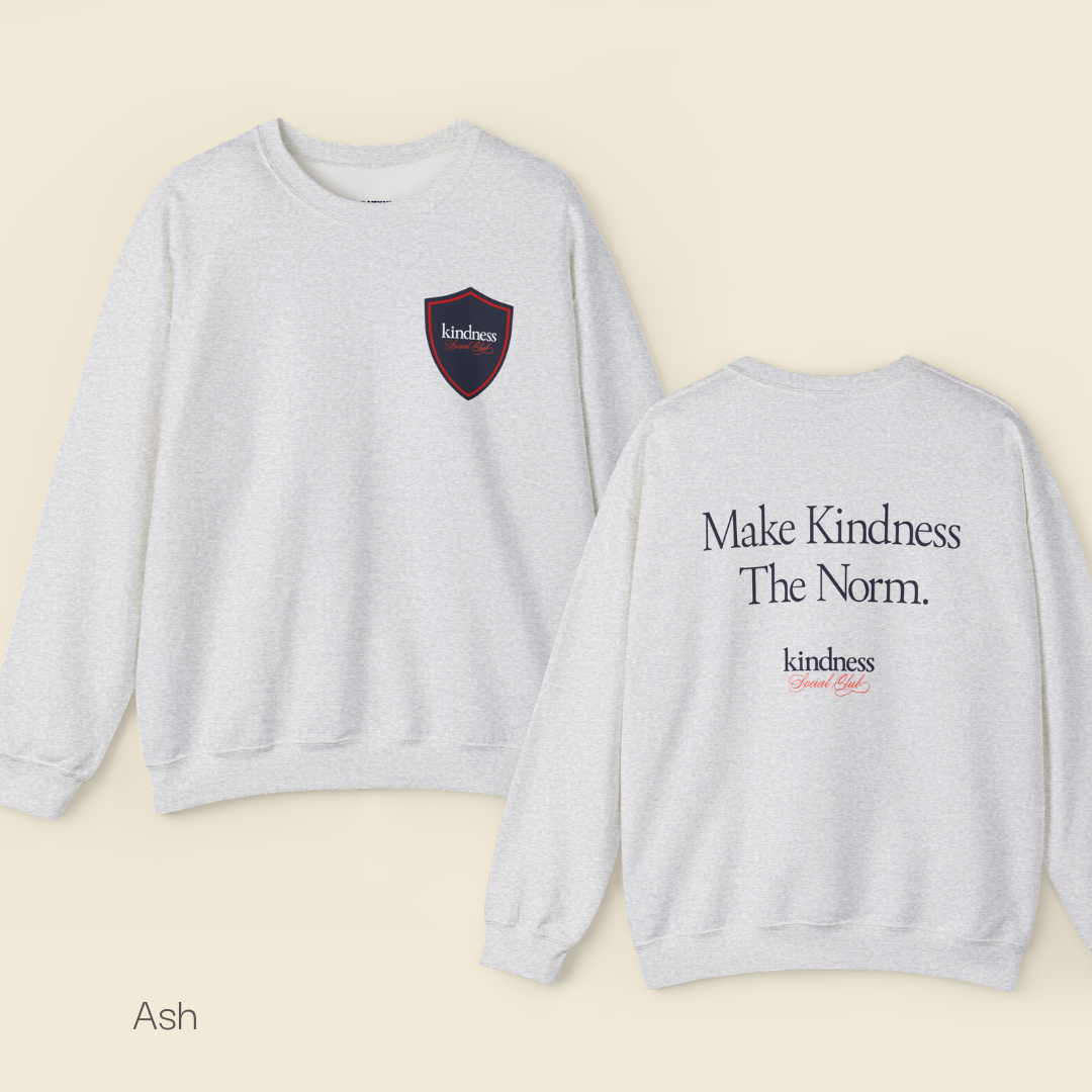 Make Kindness The Norm Unisex Crew Sweatshirt (Reg KSC Light) - By: Favio Moreno