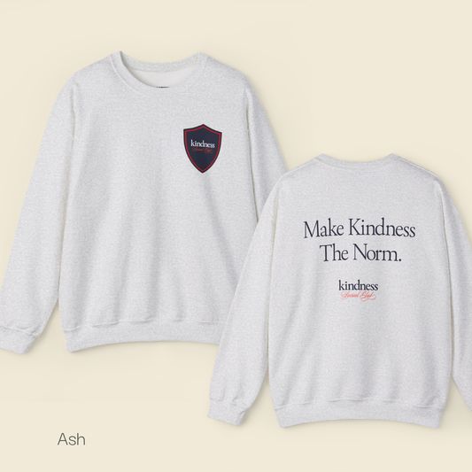 Make Kindness The Norm Unisex Crew Sweatshirt (Reg KSC Light) - By: Favio Moreno
